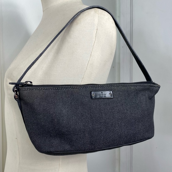 Gucci Handbags - Gucci Black Boat Pochette Mini shoulder Purse